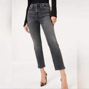 Good American Good Classic Ankle Straight Leg Jeans in Black115 (8)